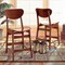 Baxton Studio Katya Mid-Century Modern Walnut Brown Finished Wood 2-Piece Counter Stool Set 183-11640-Zoro - alternate 2